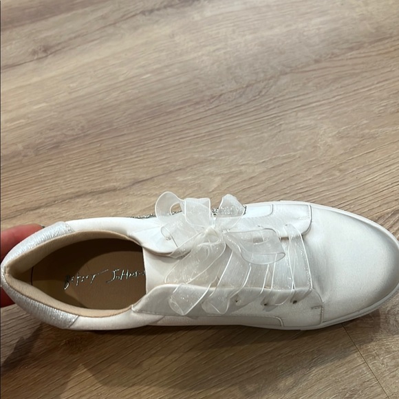 Betsy Johnson White Bridal Sneakers - Picture 2 of 4